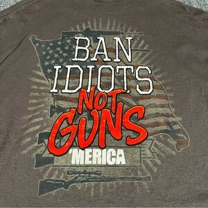 Vintage Buck Wear Shirt Men’s Xl Gray Y2K Western Guns American Flag Hunting